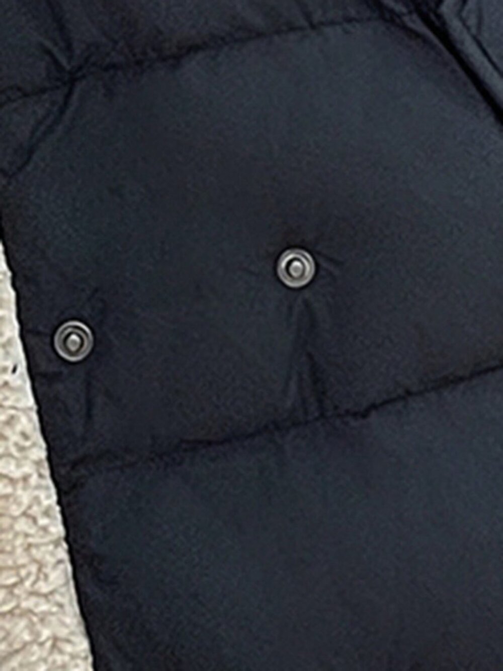 Black Casual Women's sherpa detailed Geometric Quilted Padded Sleeveless Vest - Picture 8 of 8